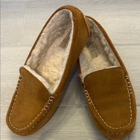 Koolaburra Shoes - Women’s Koolaburra Tan Suede Slip-On Loafers